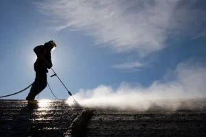 Soft Bristle Brush or Pressure Washer