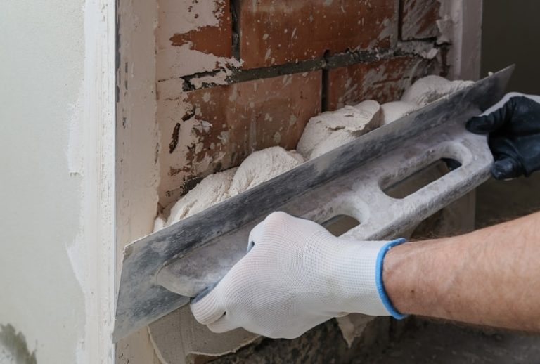 applying stucco repair